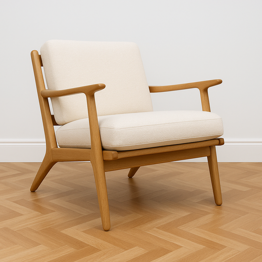 Harlow – Mid-Century Oak Lounge Chair